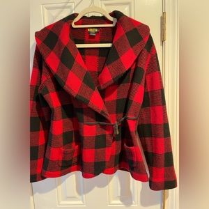 Rugby Buffalo checked wool sweater.